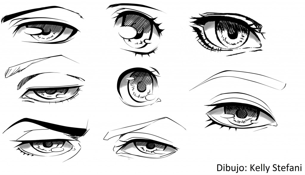 dibujos de anime ojos