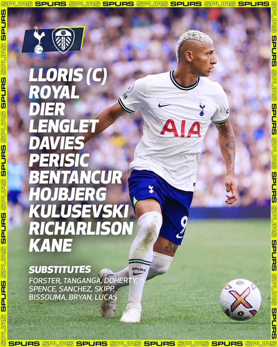 tottenham vs leeds united lineups