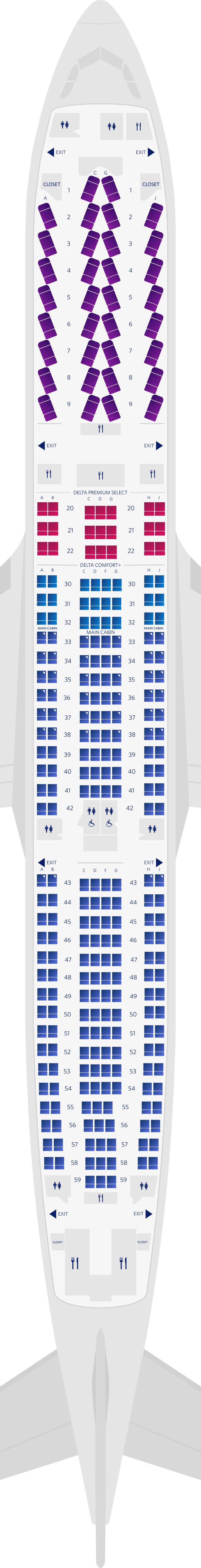 a330-300 seat map