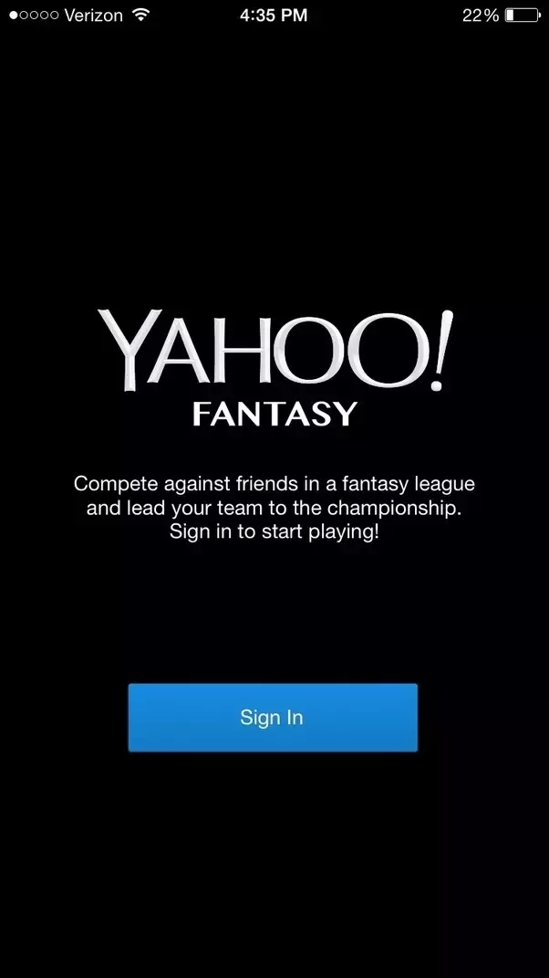 yahoo fantasy login