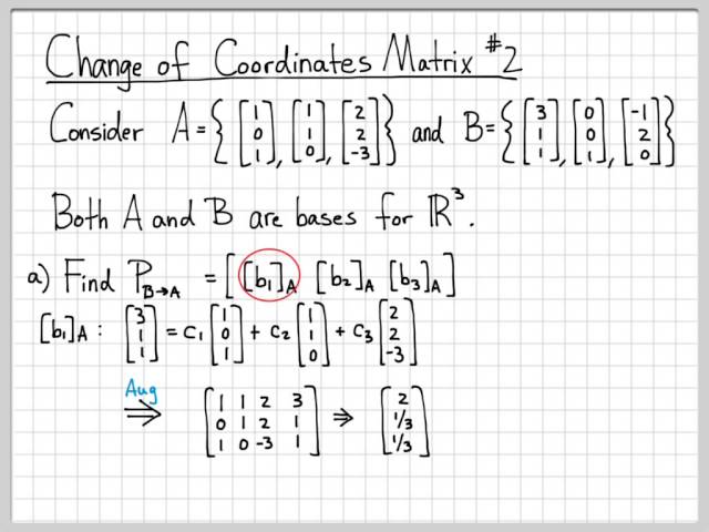 change of basis calculator