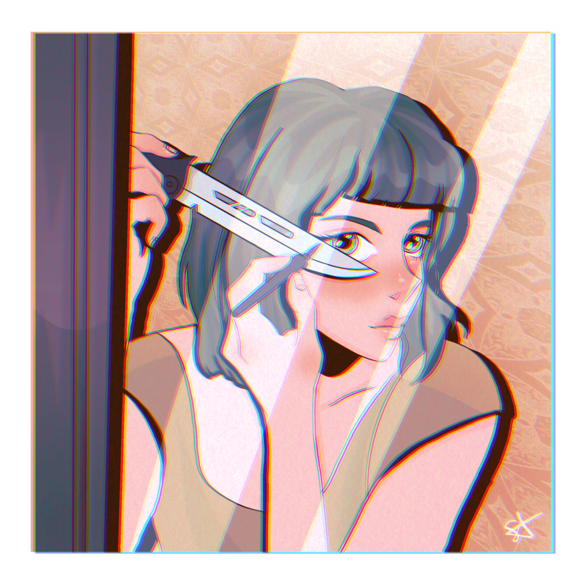 eyeliner with knife