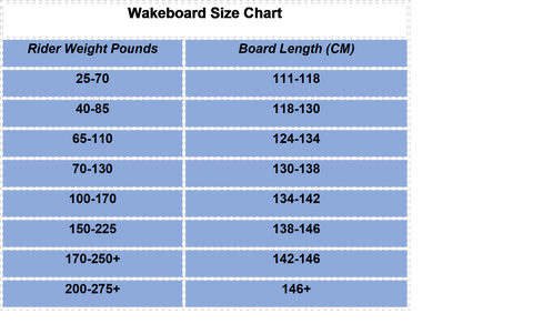 hyperlite wakeboard size chart