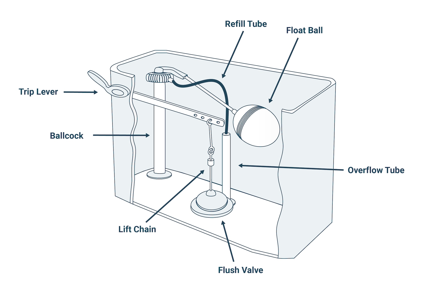 toilet tank parts diagram