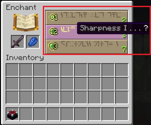 minecraft enchanting table translation