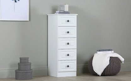 white skinny chest of drawers