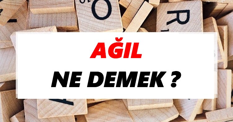 ağıl kelimesinin anlamı