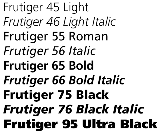 frutiger font download