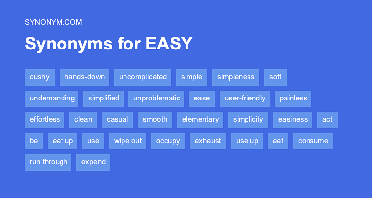 another word for easily