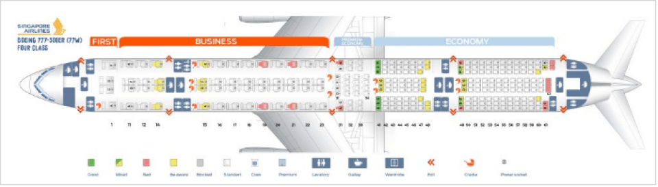 singapore airlines boeing 777 300er seat map