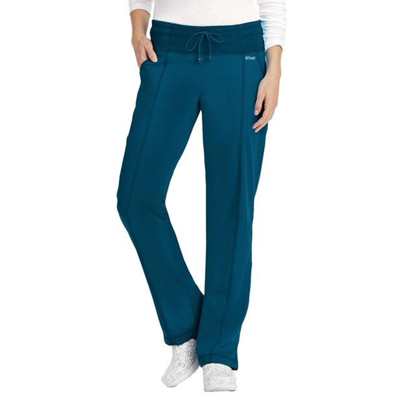 scrub pants with yoga waist