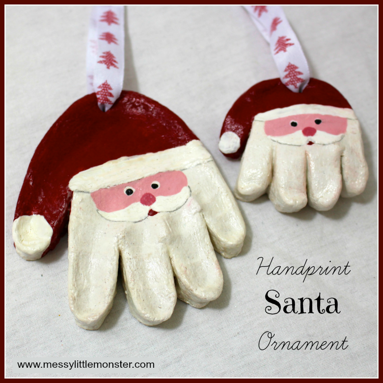 santa claus salt dough ornaments