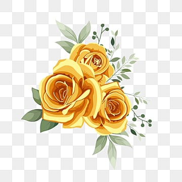 gold flower png