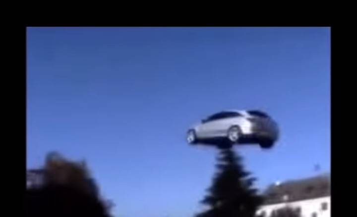 car flying meme