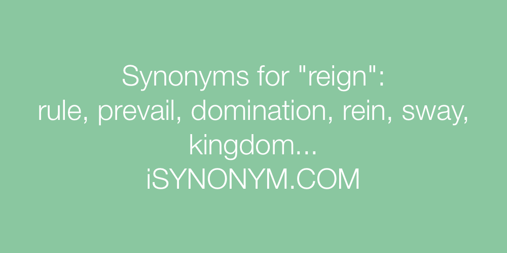 synonym for reigning