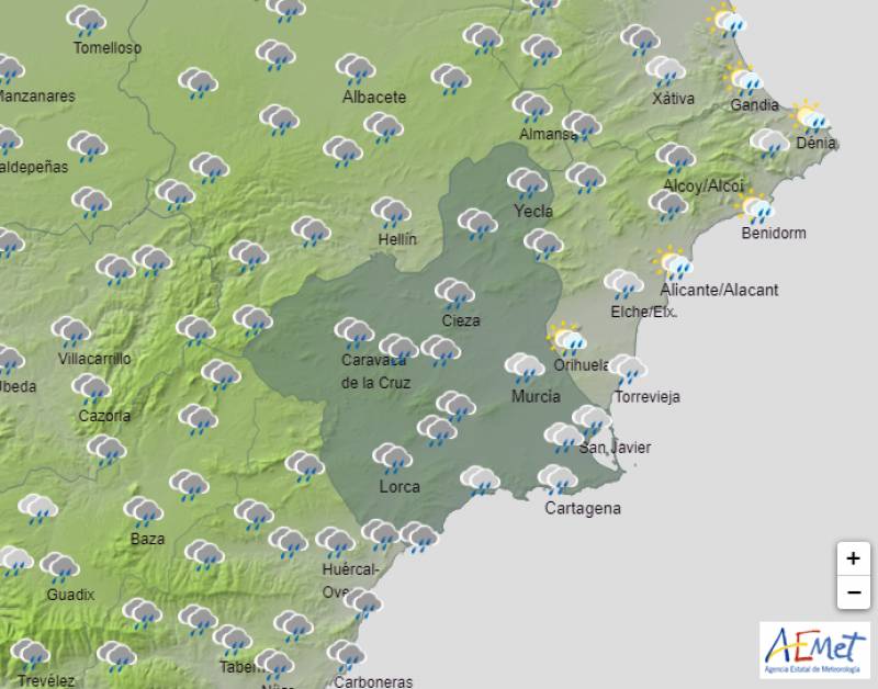 weather in murcia next 10 days