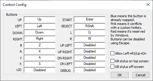 desmume controls