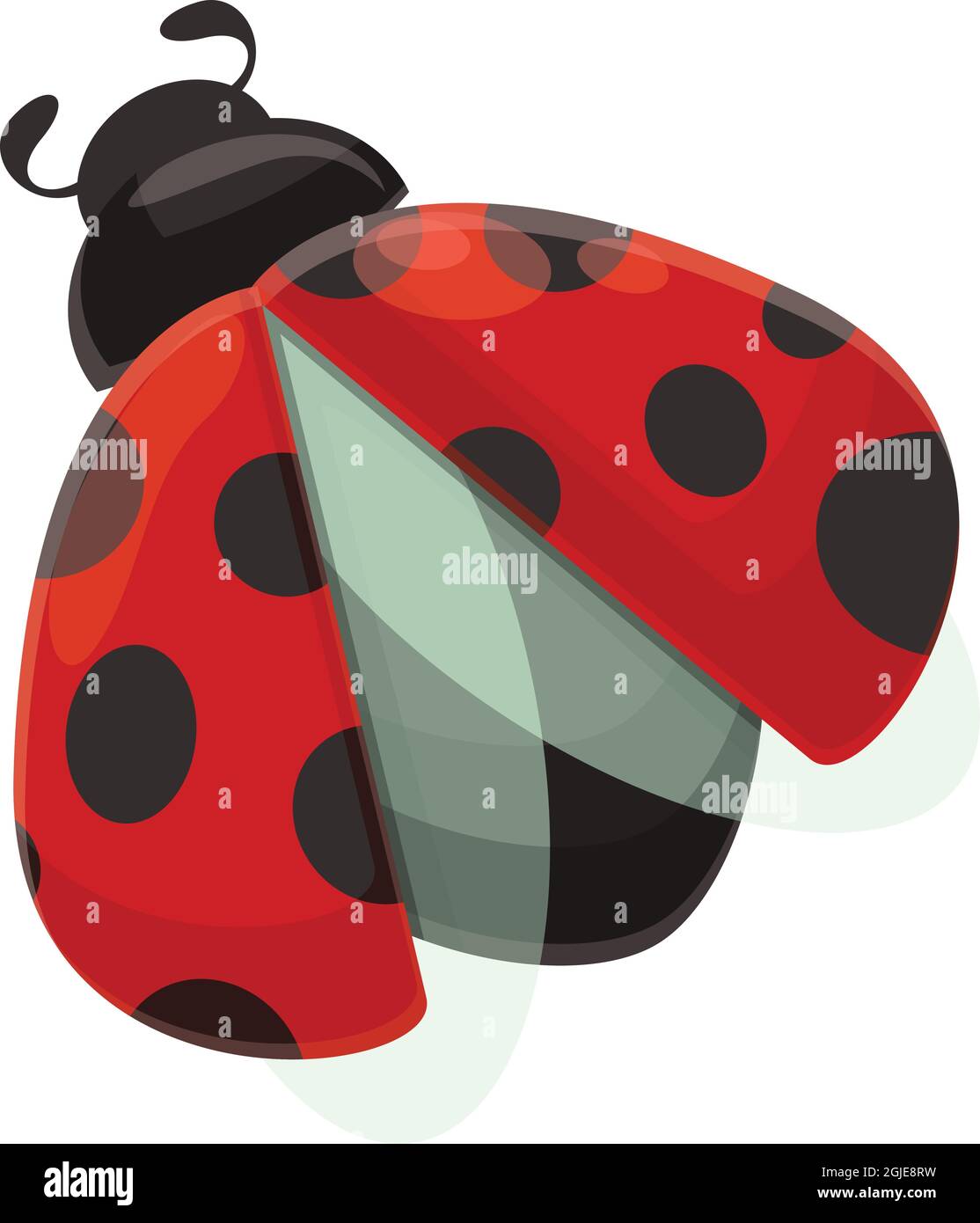 cartoon ladybug flying