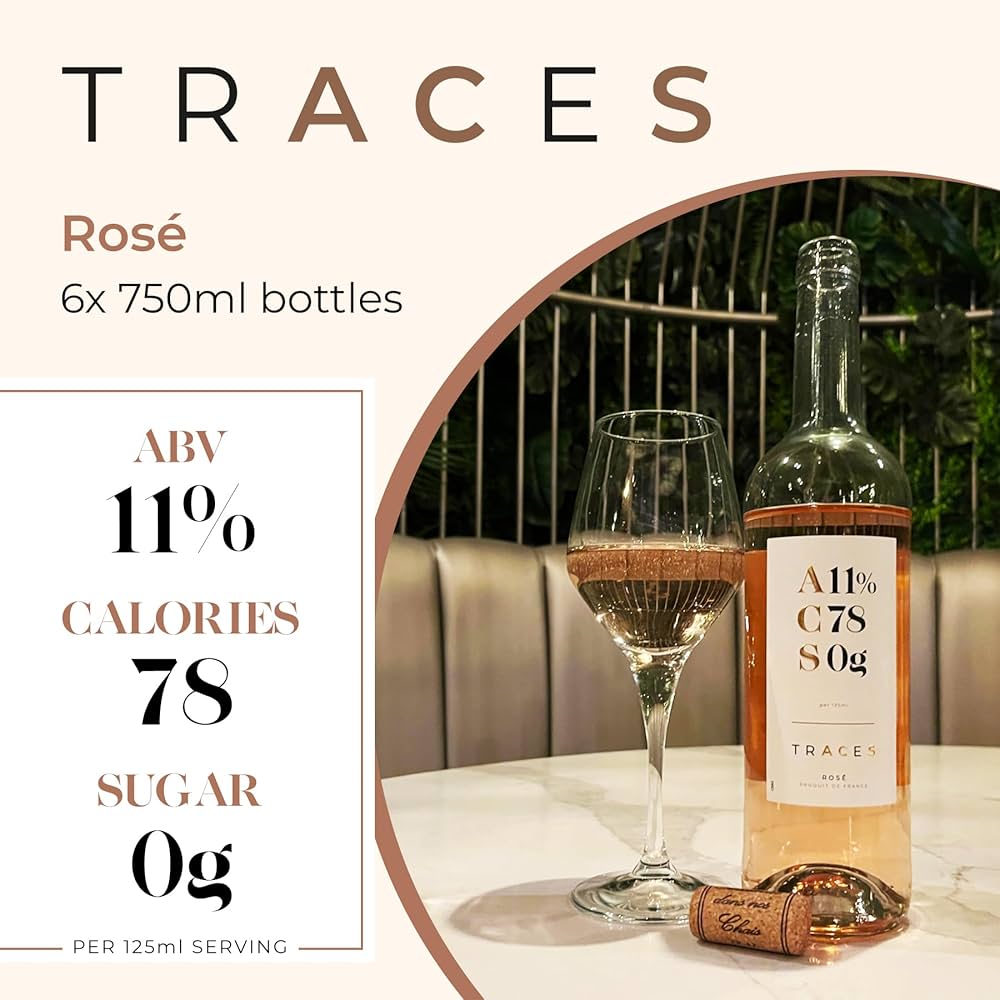 how many calories in a bottle of rosé wine 750ml