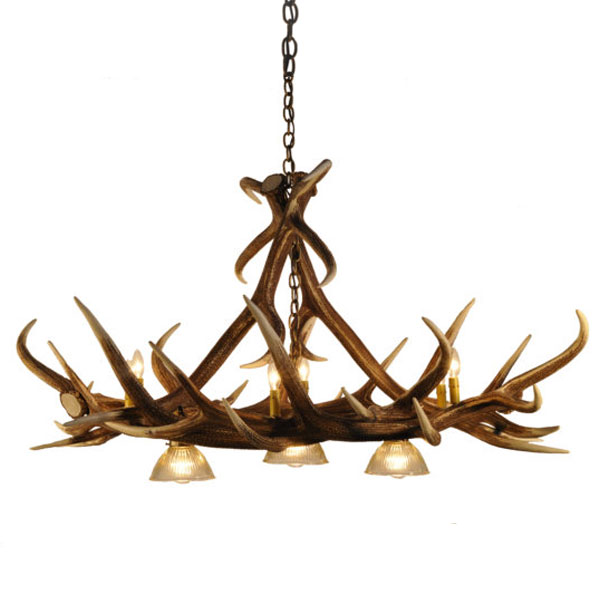 fake antler chandelier