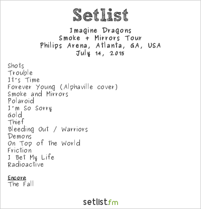 imagine dragons setlist