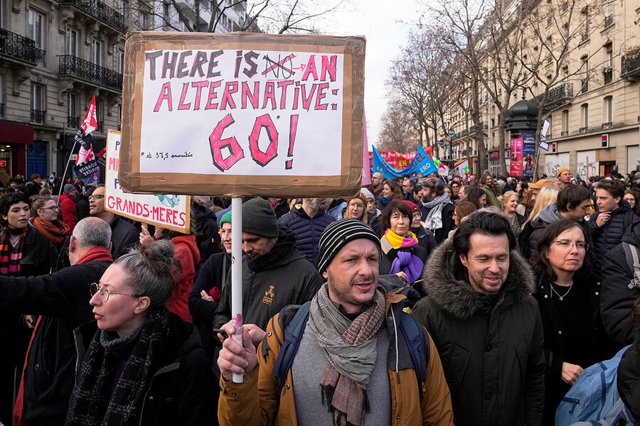 france protests pension