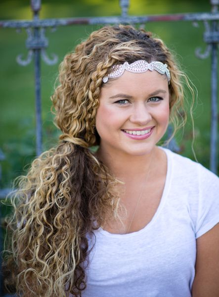 curly hair with headband