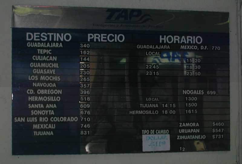 horarios de salidas de autobuses tap