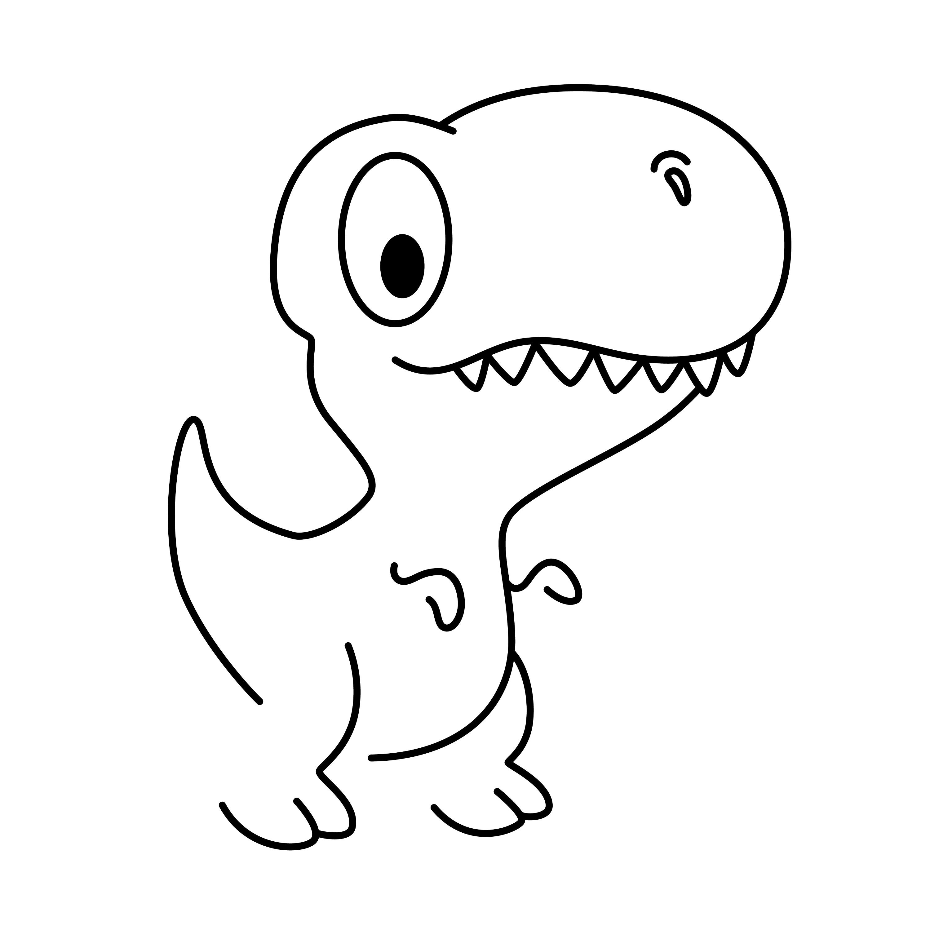 dinosaur line drawing
