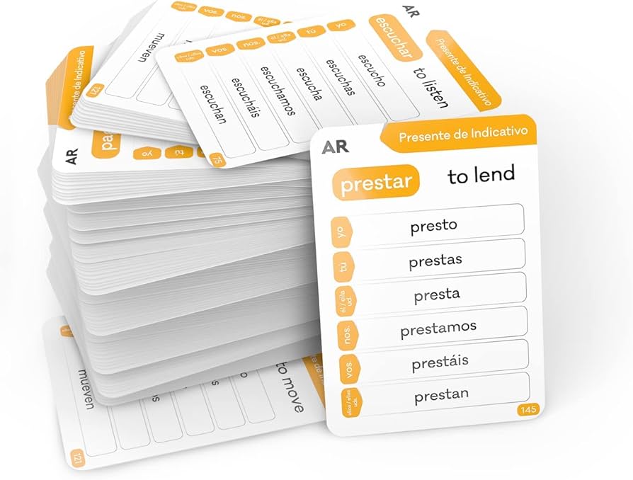 spanish verb conjugation flashcards