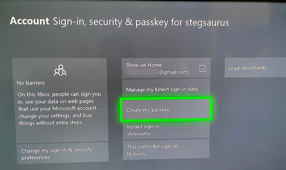 change xbox passkey