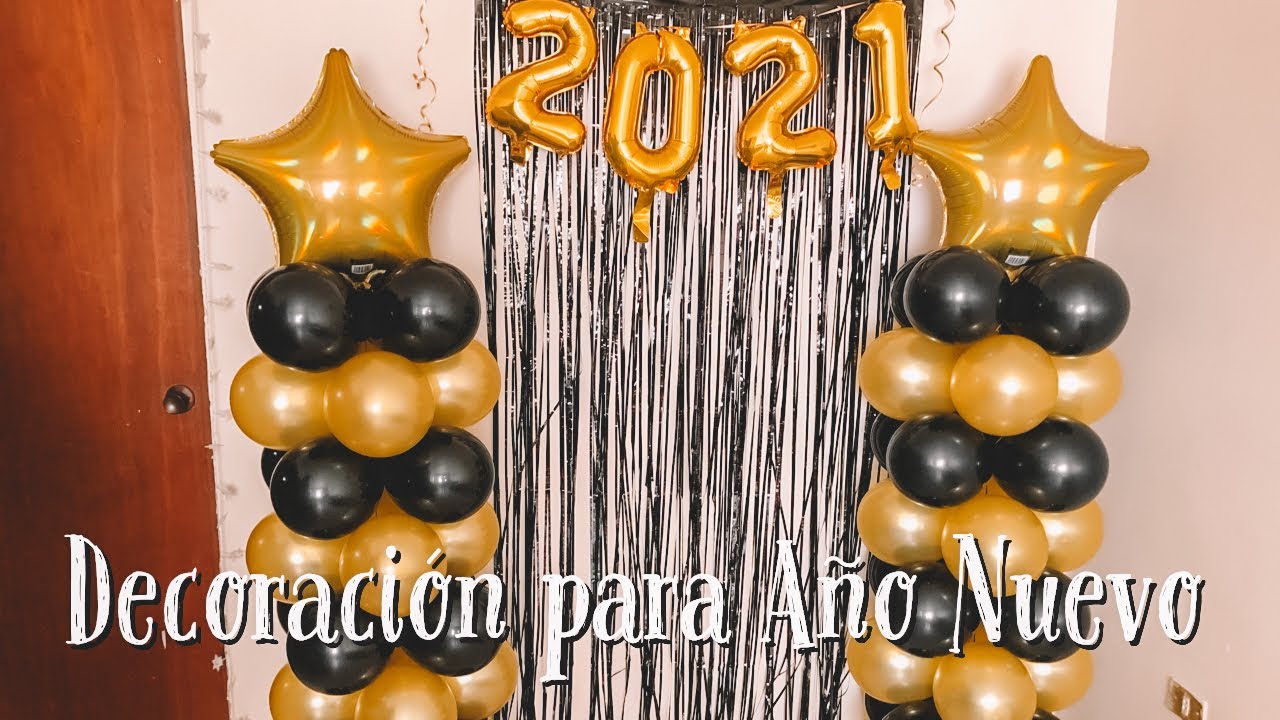 decoración con globos año nuevo