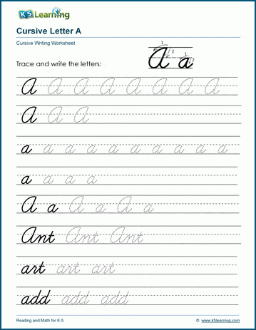 cursive handwriting booklet