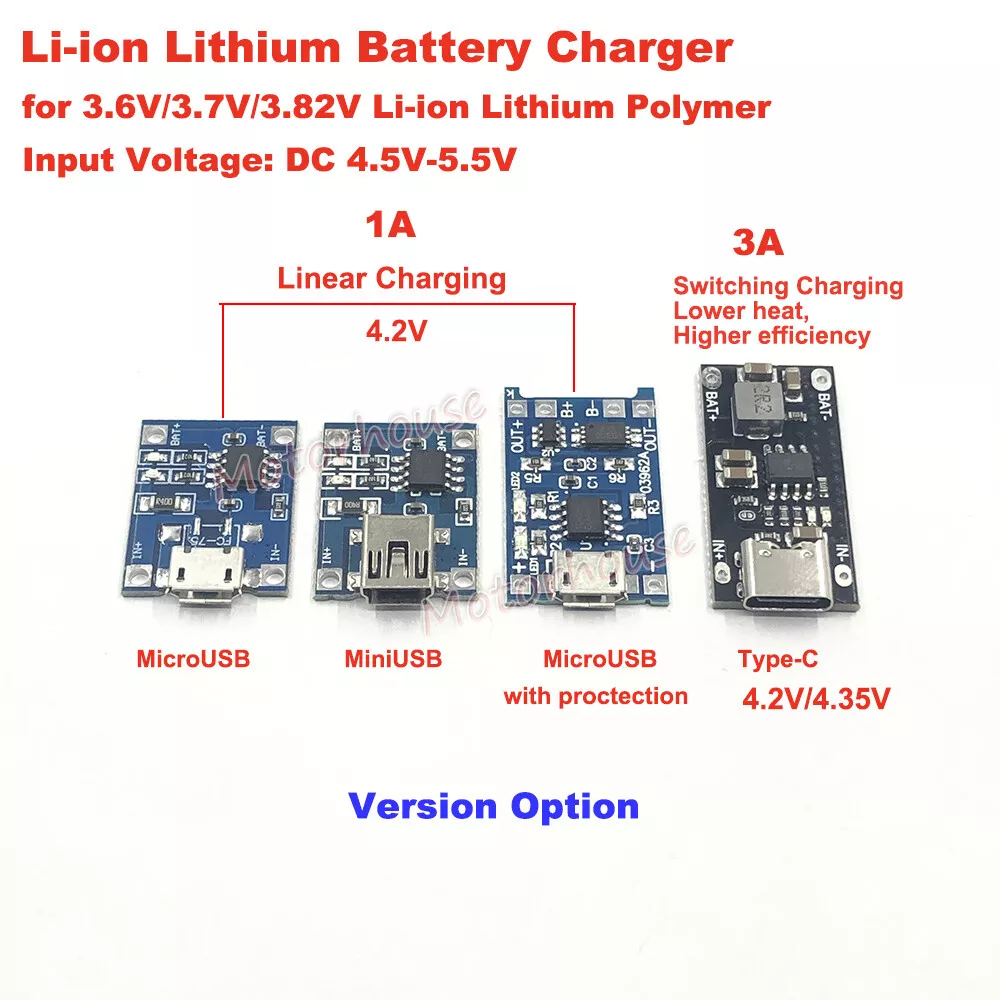 3.7 volt battery charger module