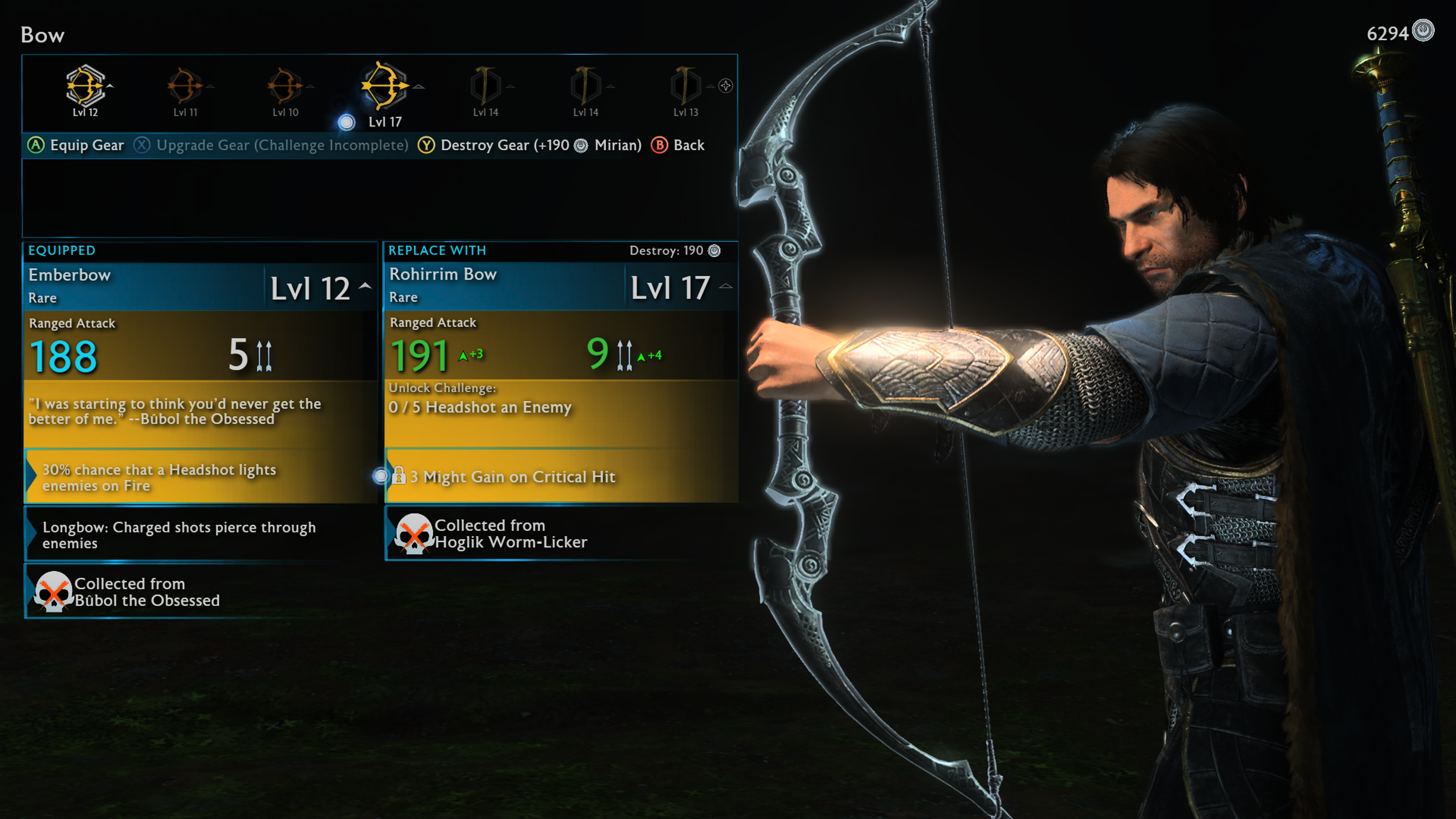 shadow of war bow