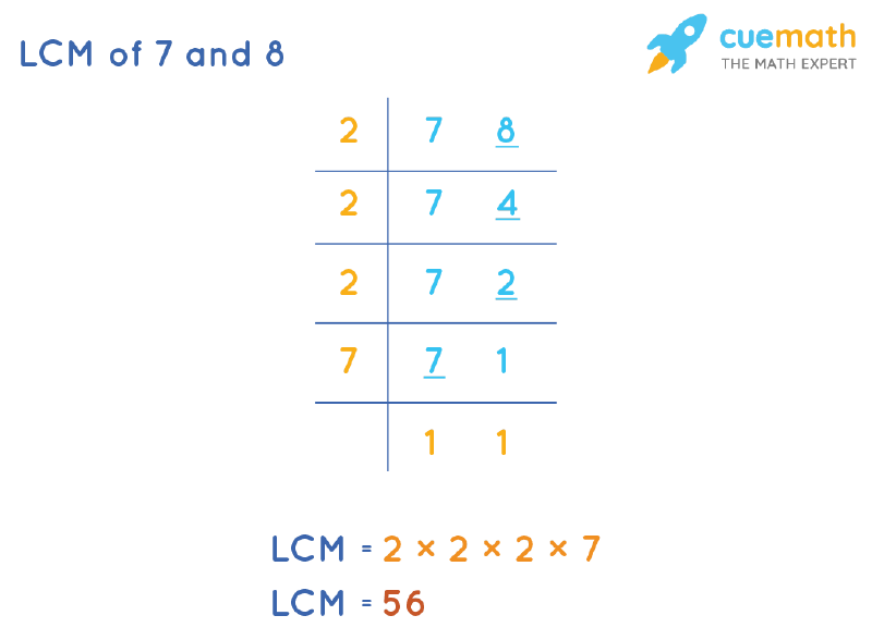 lcm 7 and 8