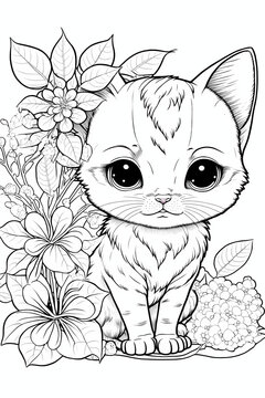 coloring pages of kitties