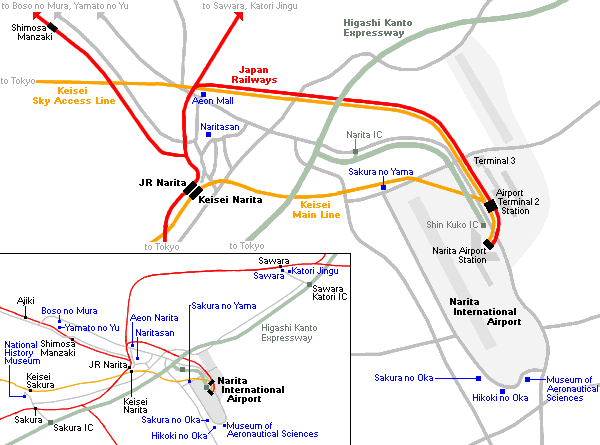 distance from tokyo to narita