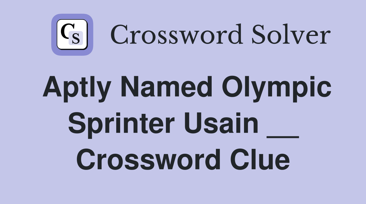 olympic winner crossword clue