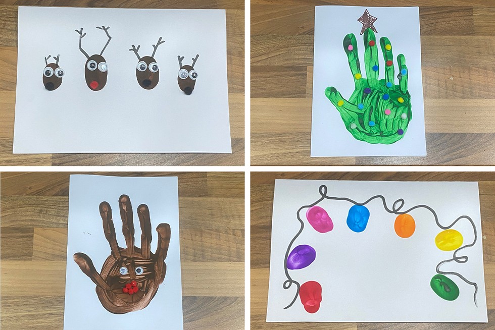 handprint christmas card ideas