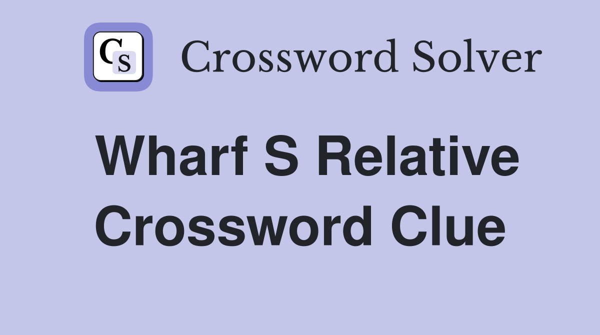 quay crossword puzzle clue