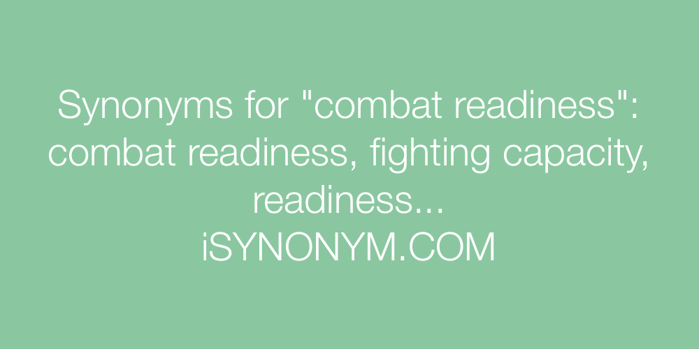 readiness synonym