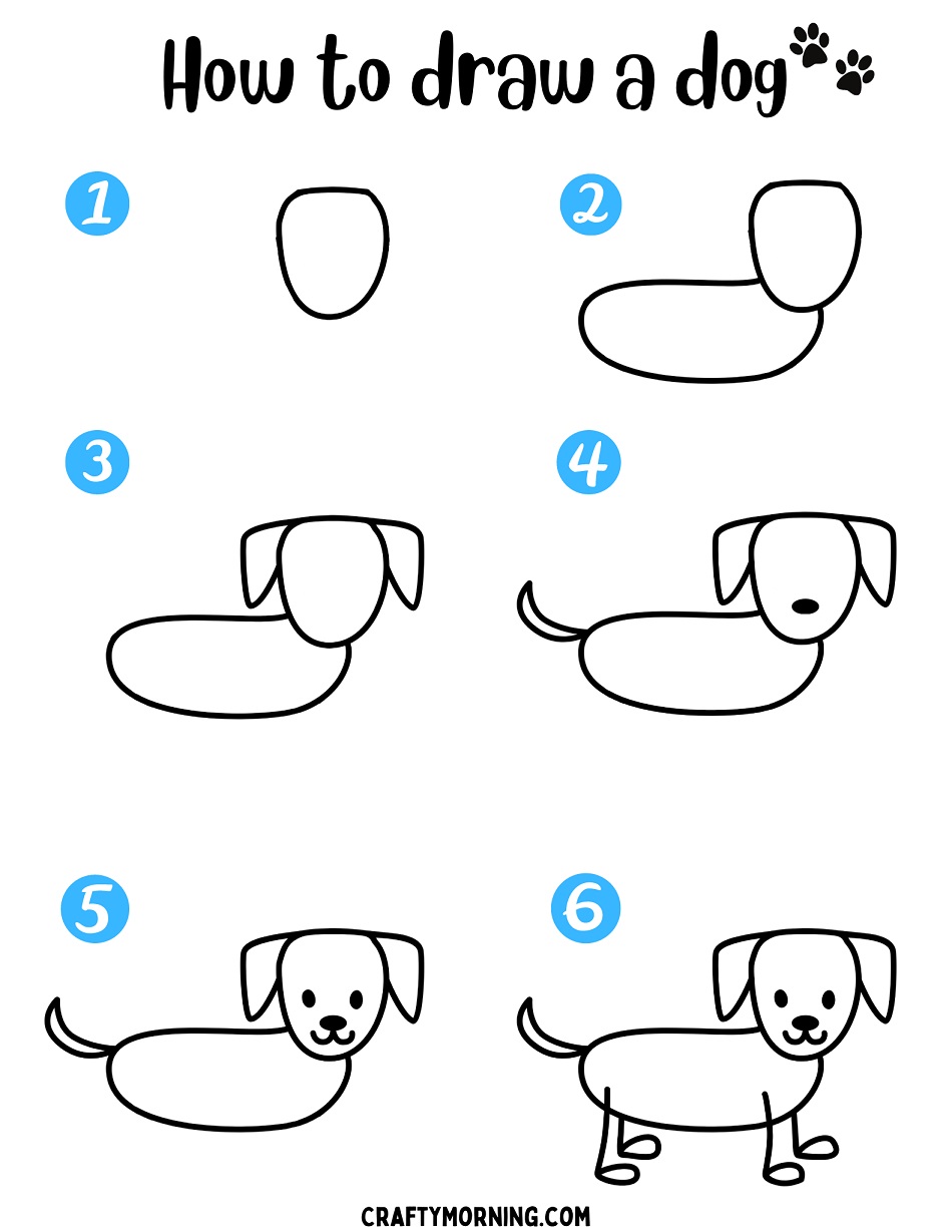 dog to draw easy