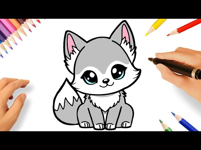 cute drawings of wolves