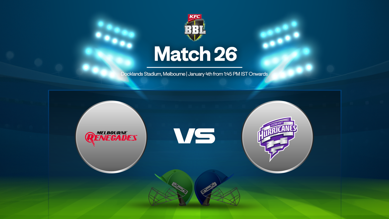 melbourne renegades vs hobart hurricanes match scorecard