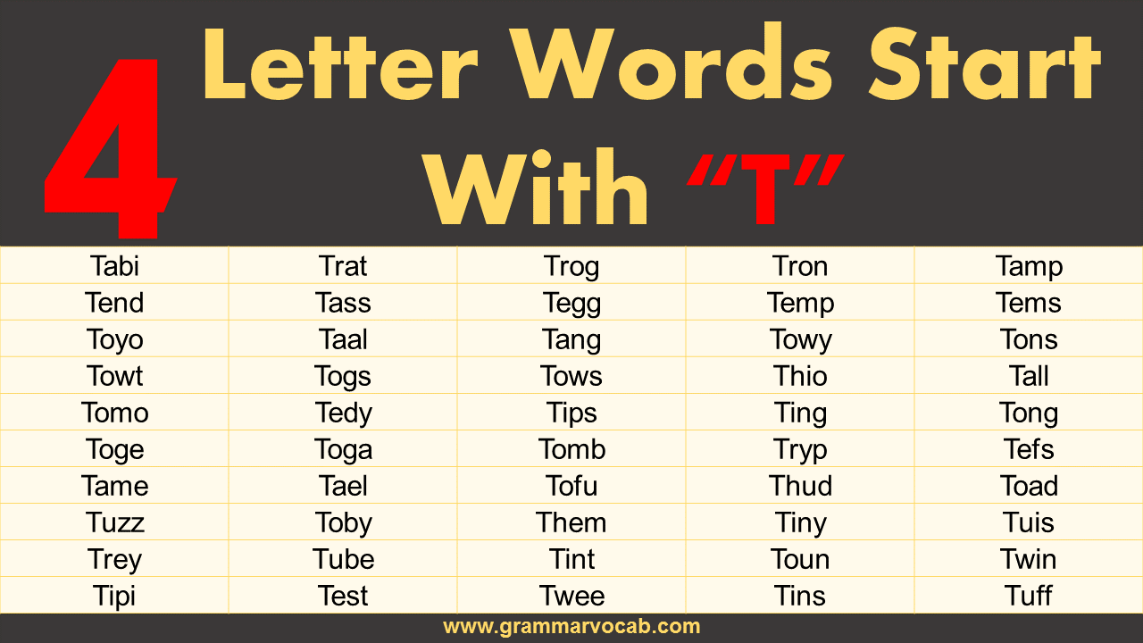 four letter word ending in t