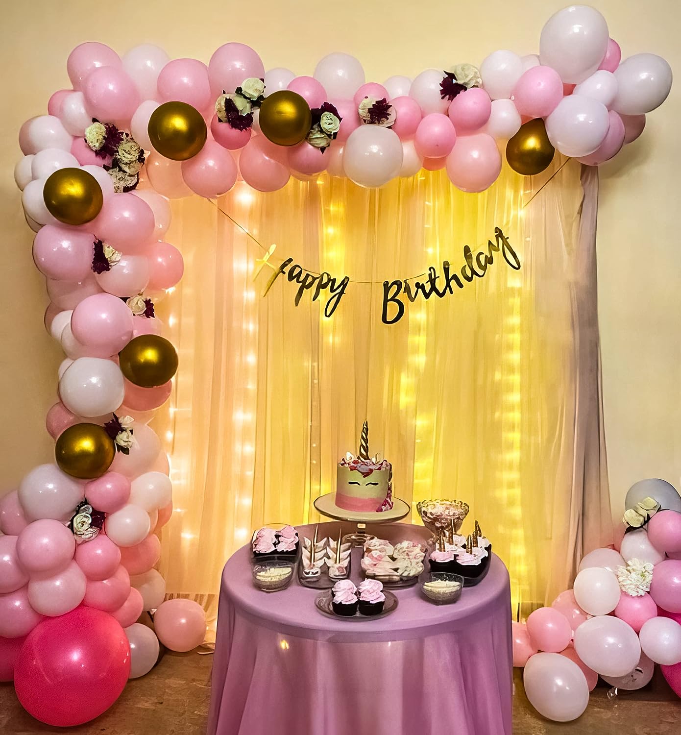 balloons decoration for birthday girl