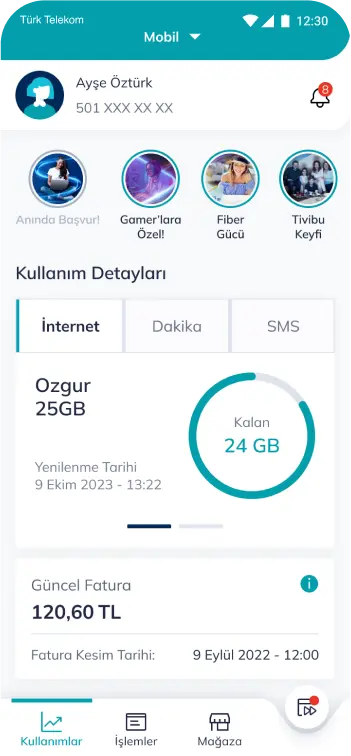 onlineislemmerkezi turk telekom
