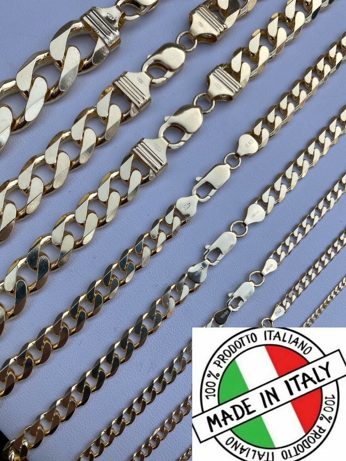 cadena 14k italy