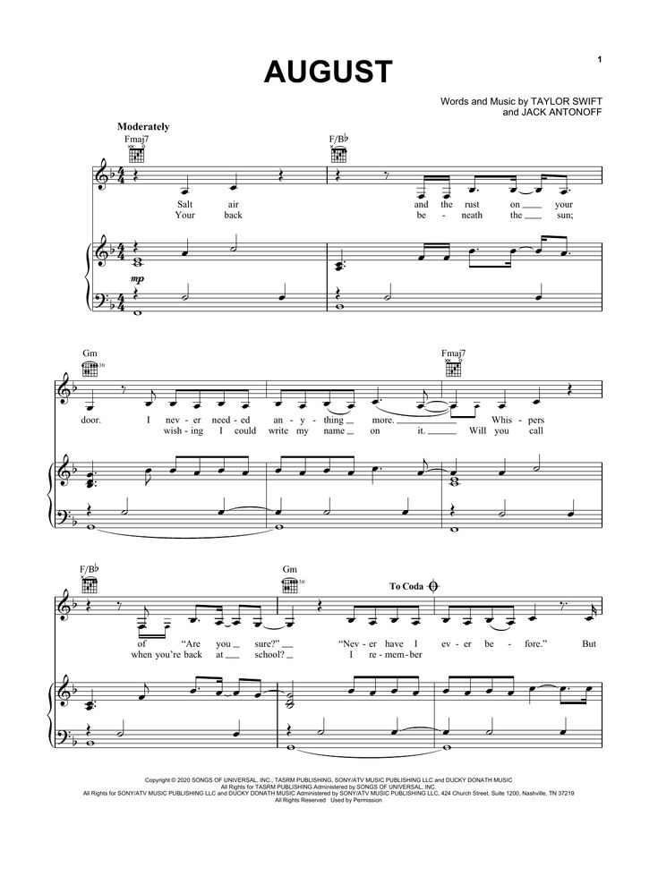 taylor swift piano sheet free